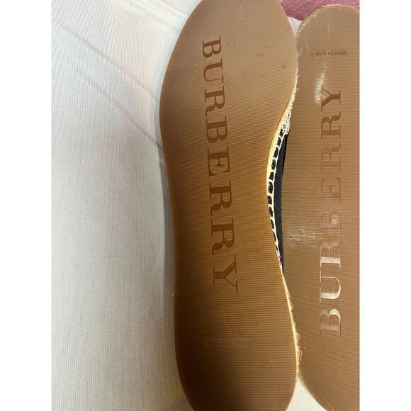 Burberry Navy Check Espadrilles Size 8.5/ 39 - Picture 7 of 9